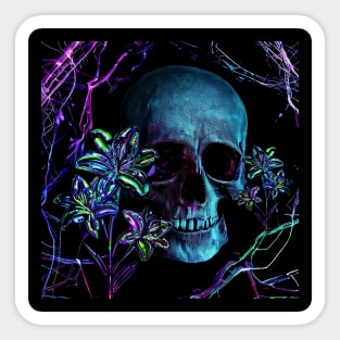 Skulls and Lillies 1 Sticker